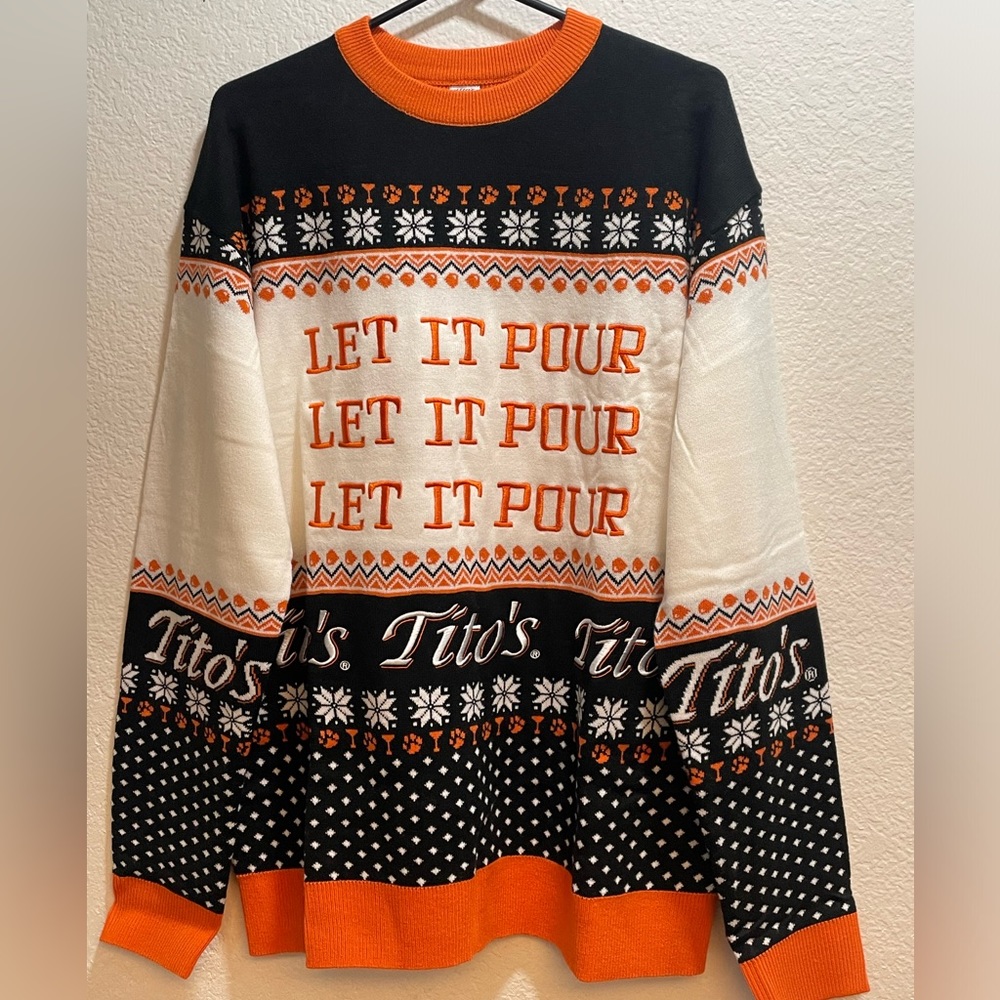 Tito’s Vodka, Ugly Sweater, Mens Size 3XL